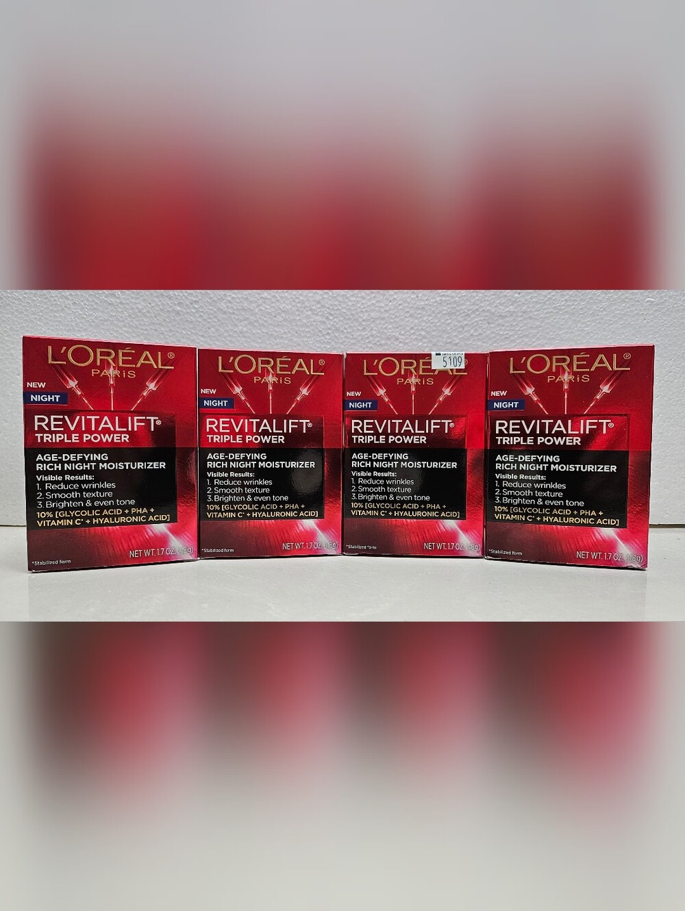 Lot of 4 L'Oreal Revitalift Triple Power Night Moisturizer 1.7 oz
